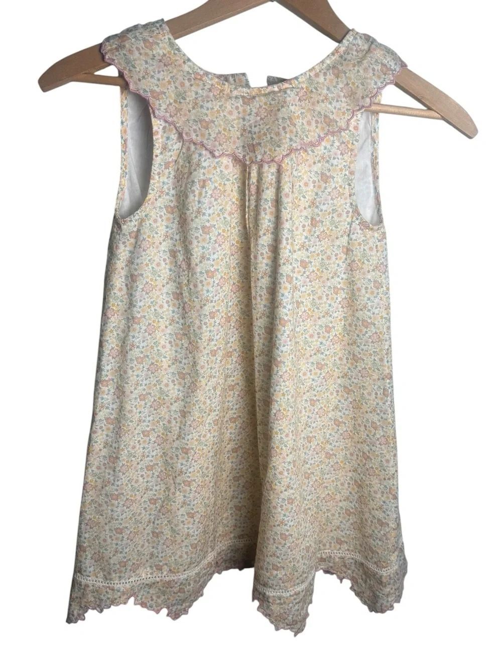 Minnow Floral Scalloped Dress – Soft Pastel Print NWOT 7/8